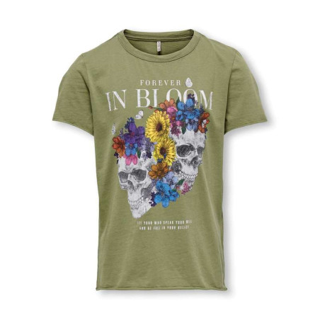 T-shirt manches courtes "KOGLULU REG S/S TWIN SKULL TOP JRS" KIDS ONLY