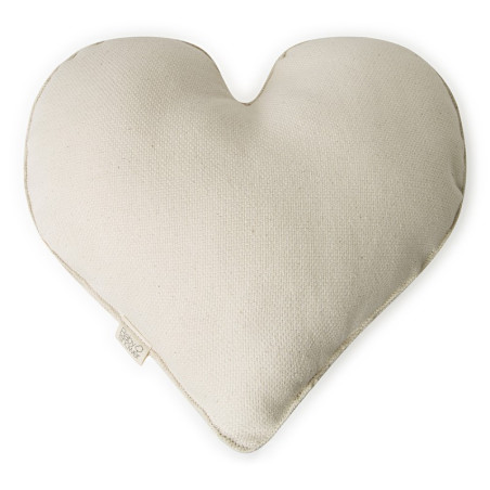 Coussin coeur \"Canvas ivory\" BABYSHOWER