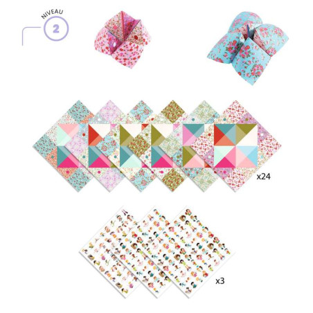 Origami  "Cocottes à gages - Fleurs" DJECO