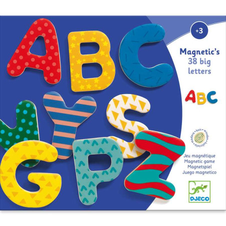 Magnetiques bois "38 big letters" DJECO