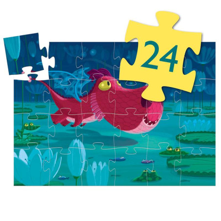 Puzzle silohouette 24 pcs "Edmond le dragon" DJECO