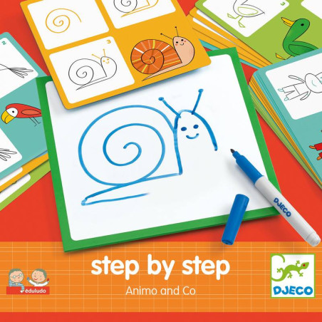 Dessinez "Step by step Animo and Co" Eduludo DJECO