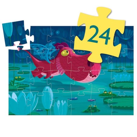 Puzzle silhouette 24 pcs "Edmond le dragon"