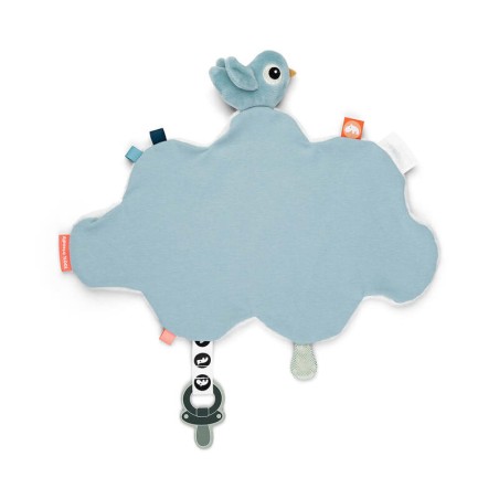 Doudou attache tétine "Comfort blanket happy clouds" DONE BY DEER