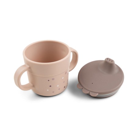 Tasse d'apprentissage "Foodie spout cup Happy dots Powder" DONE BY DEER