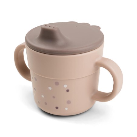 Tasse d'apprentissage "Foodie spout cup Happy dots Powder" DONE BY DEER