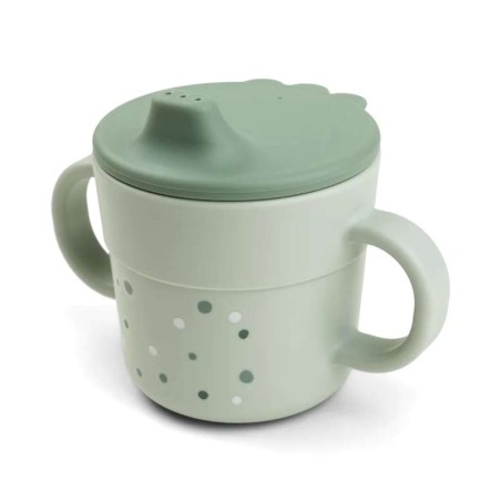 Tasse d'apprentissage "Foodie spout cup Happy dots Green" DONE BY DEER